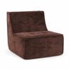 Grumpi Furniture Loungi Armchair - Snow Velvet Brown