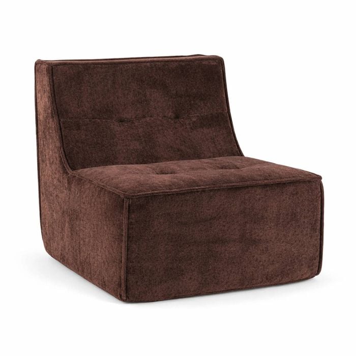 Grumpi Furniture Loungi Armchair - Snow Velvet Brown