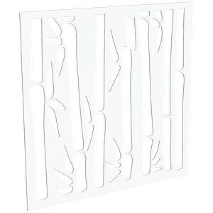 ProtectorAl 300 - 1200 x 300 - 1200mm Pearl White Bamboo Unframed Solid Aluminium Decorative Panel