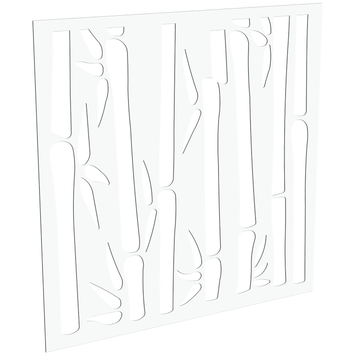 ProtectorAl 300 - 1200 x 300 - 1200mm Pearl White Bamboo Unframed Solid Aluminium Decorative Panel