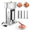 VEVOR Manual Sausage Stuffer 10L Dual-Speed Stainless Steel with 5 Tubes for Commercial Use