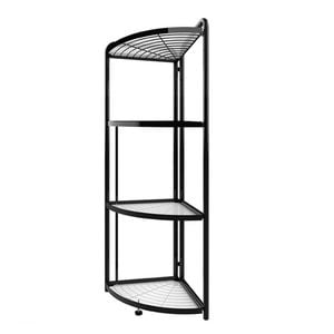 SOGA 4 Tier Steel Corner Stand Triangular Design