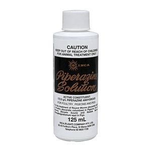 Inca Piperazine Solution For Poultry, Pigeons & Pigs - Worm Control 125 Ml