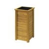 Vegtrug 380 x 380 x 820mm Tall Wooden Planter Square - Natural