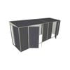 Build-a-Shed 1.5 x 5.2 x 2m Sliding Door Tunnel Shed with 3 Hinged Side Doors - Grey