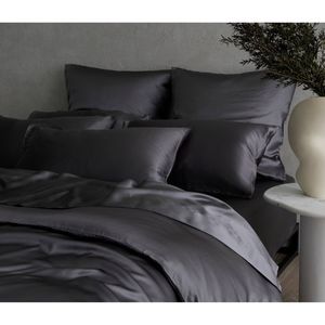 Bedding Co. Pillow Case 100% Mulberry Silk 20 Momme Dark Grey European
