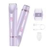 Catzon 2-in-1 Electric Shaver Rechargeable Leg Arm Underarm Razor for Women-Purple