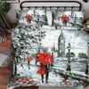 3D London Street Painting 22 Bedding Set Pillowcases Quilt Duvet Cover Set Queen King