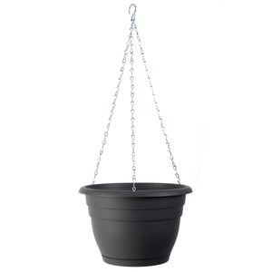 Northcote Pottery 250mm Graphite Villa Plastic Hanging Basket - Graphite 250mm