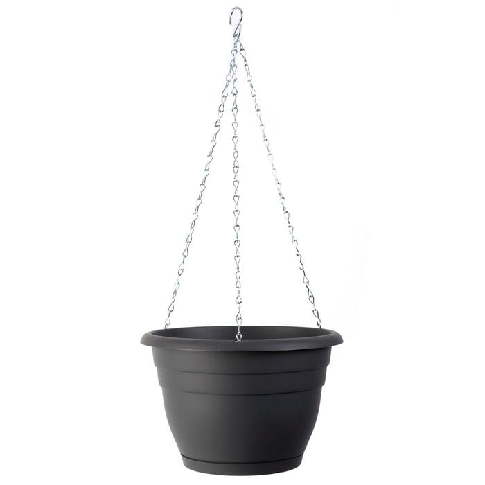 Northcote Pottery 250mm Graphite Villa Plastic Hanging Basket - Graphite 250mm