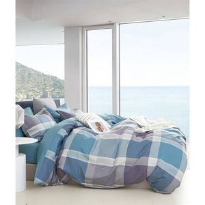 Ardor Queen Size Costa Cotton Quilt Cover Bedding Set Mauve