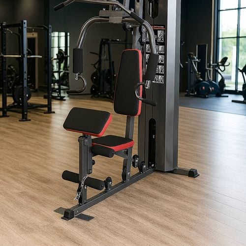 The All-in-One Home Gym delivers full-body workouts in one compact setup