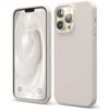 Silicone Phone Case For iPhone 12 Pro Max Shockproof Microfiber Lining - Beige