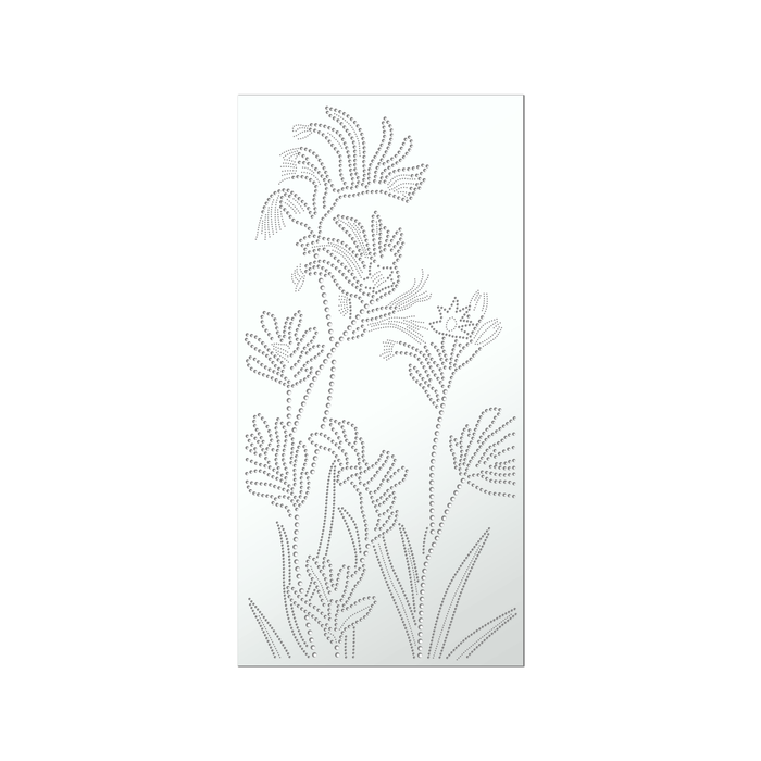 Walpix 1775 x 875 x 2mm White Satin Folded Profile Kangaroo Paw Perforated Aluminium Decorative Screen