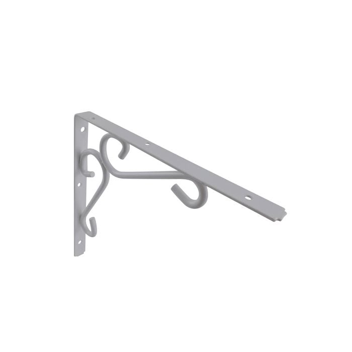 Carinya 250 x 200mm White Heavy Duty Scroll Stayed Bracket