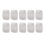 10x 250g Plastic Honey Jars + Lids - Square Clear Food Grade Packaging Containers
