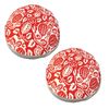 SOGA 2 Pack 45cm Pouffe Cushions Red Polyester Cotton with EPP Filling