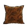 SOGA 45cm Throw Pillow Dark Brown Leopard Square Retro Decorative