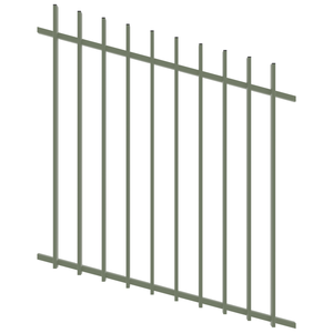ProtectorAl 0350-1200W x 1200H Pale Eucalypt Radiator Pool Fence Panel Raked Up to 15º