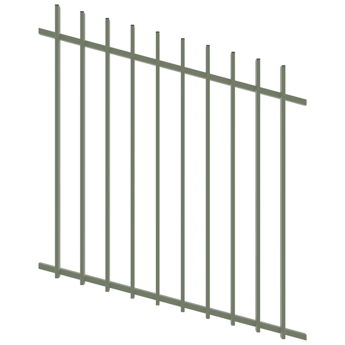 ProtectorAl 0350-1200W x 1200H Pale Eucalypt Radiator Pool Fence Panel Raked Up to 15º