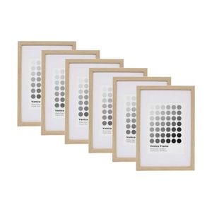 6PK Braz Venice Image Photo Document Display Frame 20x30cm Beech