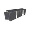 Build-a-Shed 1.5 x 6 x 2m Sliding Door Tunnel Shed with 3 Sliding Side Doors - Grey