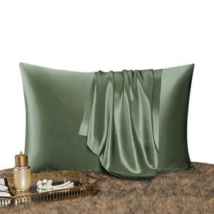Anypillow Pillowcase 50x90cm Green Natural Mulberry Silk