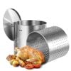 VEVOR Stockpot Silver 100 Quart Large Cooking Pots Stainless Steel with Basket for Home