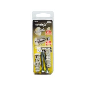Cobra 6.0mm 173SE Triple Grip Anchor Screws - 2 Pack