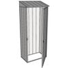 Build-a-Shed 0.4 x 0.8m Single Hinged Door Garden Locker - Zinc