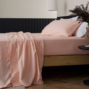 Bedding Co. Flannelette Sheet Set 100% Organic Cotton Soft Pink Queen