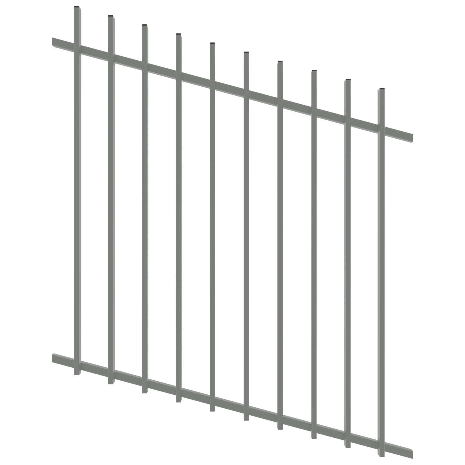 ProtectorAl 0350-1200W x 1500H Pearl White Radiator Pool Fence Panel Raked 16-30º thumbnail 2