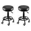 Levede 2pc Black Stand Adjustable Height Salon Bar Stool - Black
