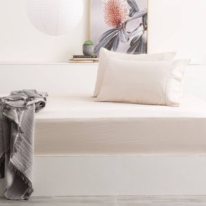 Park Avenue King Bed Sheet/Pillowcases Set 500TC Bamboo Cotton Home Bedding Dove