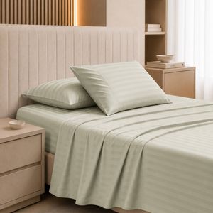 Royal Comfort 1200TC Damask Sheet Set Ultra Soft Sateen Bedding Pebble King