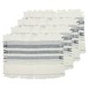 4PK Assemble Dash Cotton Placemat White/Navy 35x48cm