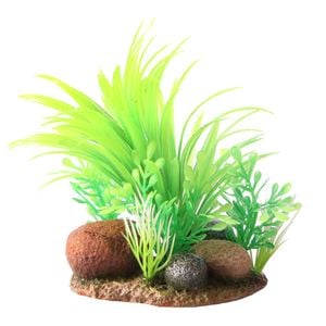 Aqua One Bettascape Dracaena Rock Garden Green Plastic Plant (28172)