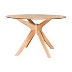 Milford 120cm 4 Seater Round Dining Table - Oak