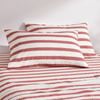 Dreamaker Cove Washed Cotton Yarn Dyed Wide Stripe Pillowcase Rust Twin Pack