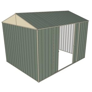 Build-a-Shed  2.3 x 3 x 2.3m Gable Double Sliding Side Door Shed - Green