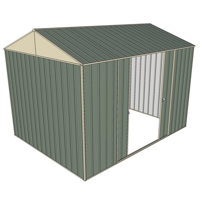 Build-a-Shed  2.3 x 3 x 2.3m Gable Double Sliding Side Door Shed - Green