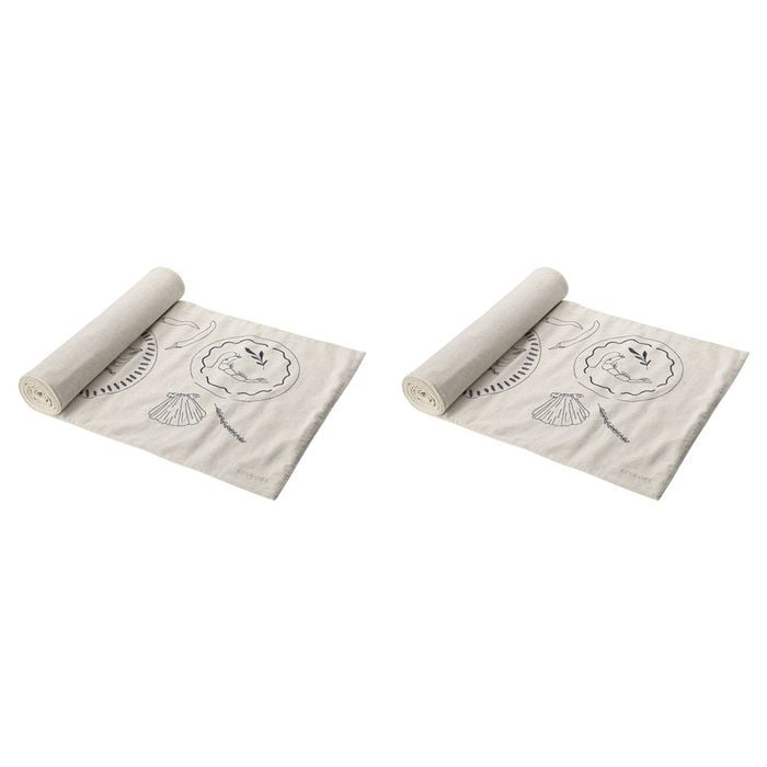 2PK Ecology Cotton/Linen Feast Table Runner 40x180cm Flax