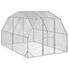 vidaXL Chicken Run 2.5x4x2.25 m Galvanised Steel walk-in chicken run