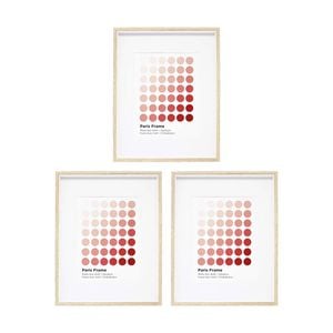 3PK Braz Paris Image Photo Document Display Frame 27.9x35.6cm Beech