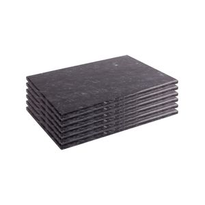 Argon Tableware Marble Chopping Board - 30 X 20cm 6x Black Rectangular Cutting Board Solid Worktop Protector Mat Serving Platter