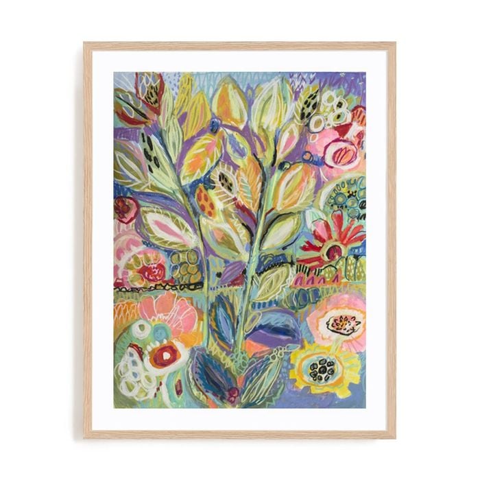 Artey | Garden Of Whimsy II - Framed Print - Natural Frame - 70 x 90cm