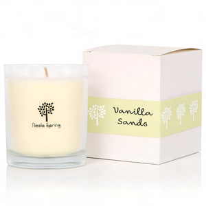 Nicola Spring 160g Soy Wax Scented Candle - Vanilla Sands - 28 Hour Burn Time Relaxation Aromatherapy Gift Ready Jar Candle