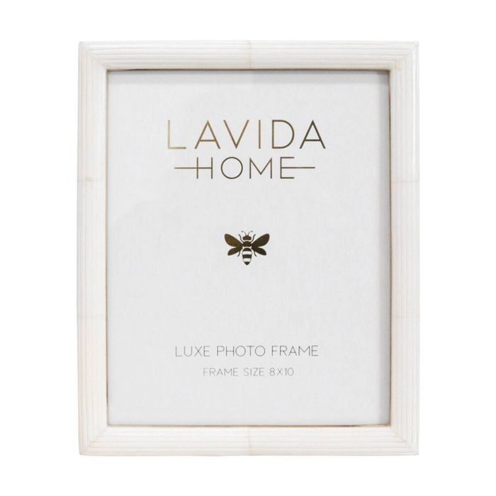 Lvd 8x10 Inch Paloma Bone Picture/photo Frame Ivory 27.94x22.86x1.27cm
