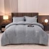Cottonmore Large Warm Winter Ultra Soft Plush Blanket Quilt 200x230cm Grey