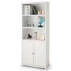 Costway Wood Bookcase Display Shelf Storage Cabinet White